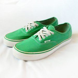 Green and White Vans Size 8.5 in EUC